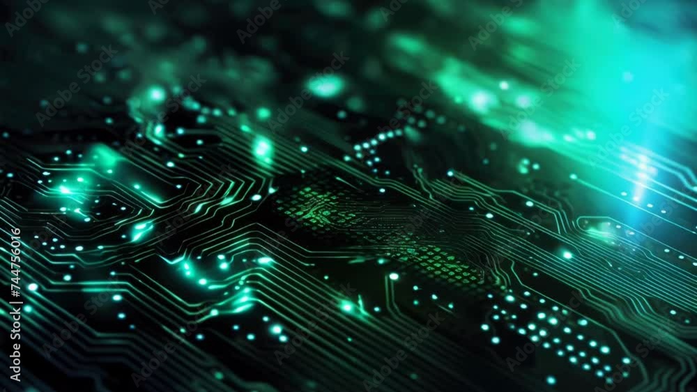 Leinwandbilder detailed view of a computer circuit board. ideal for technology concepts.