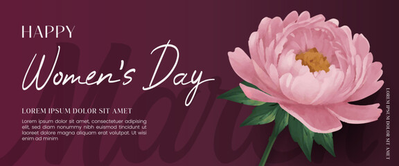 Fototapeta na wymiar Happy women's day poster banner vector illustration. International women's day template