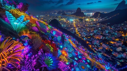 Fototapeta na wymiar The Colors of Carnival Night