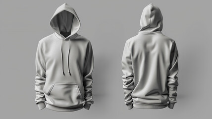set of front and back view tee  hoodie