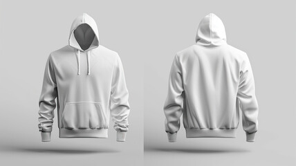 set of front and back view tee  hoodie