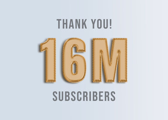 16M Youtube Subscirber Banner 