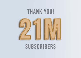 21M Youtube Subscirber Banner 