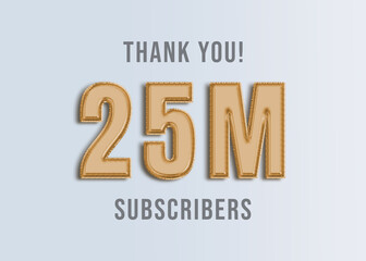 25M Youtube Subscirber Banner 