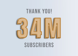 34M Youtube Subscirber Banner 