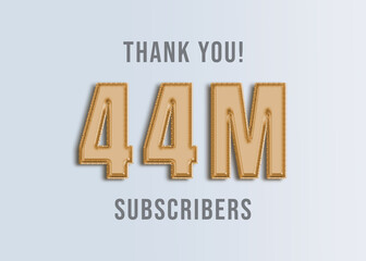 44M Youtube Subscirber Banner 