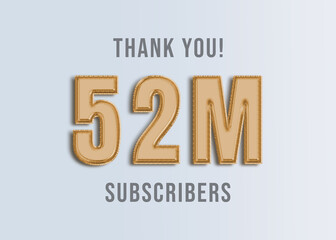 52M Youtube Subscirber Banner 