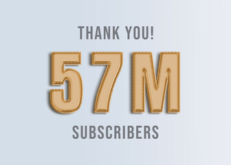 57M Youtube Subscirber Banner 