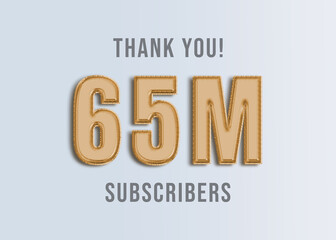 65M Youtube Subscirber Banner 