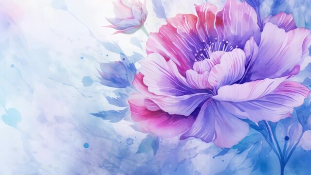 Beautiful pink flower on a calming blue background. Perfect for floral designs or nature concepts.