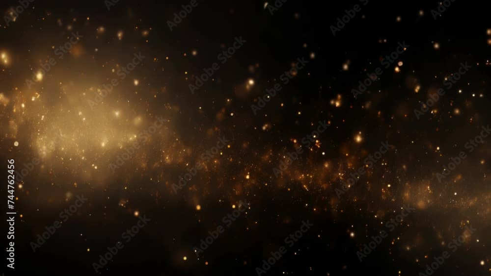 Poster a captivating image of gold stars on a black background. perfect for various design projects.