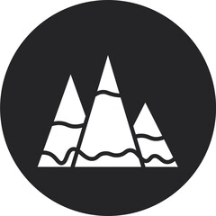 Mountain Glyph Circle Icon
