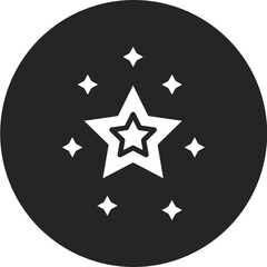 Star Glyph Circle Icon