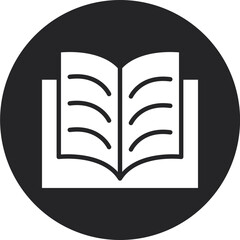Book Glyph Circle Icon
