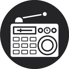 Radio Glyph Circle Icon