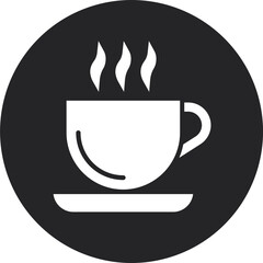 Cup Glyph Circle Icon