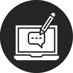 Feedback  Glyph Circle Icon