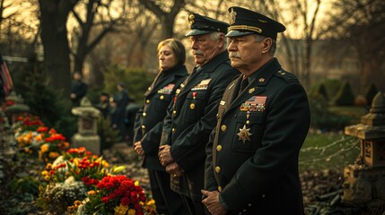 A group of veterans celebrate Memorial Day in the United States