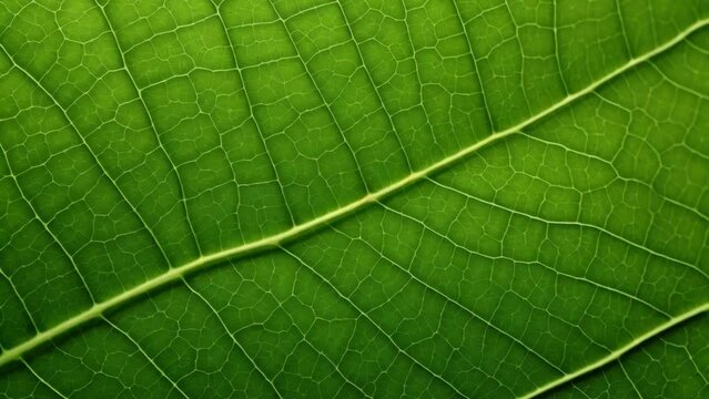 Detailed shot of a green leaf with a tiny bug. Suitable for nature and macro photography projects.