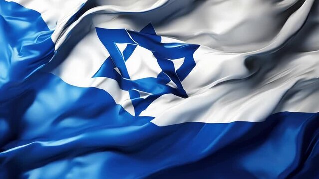 A flag with the Star of David symbol, suitable for religious and cultural concepts.