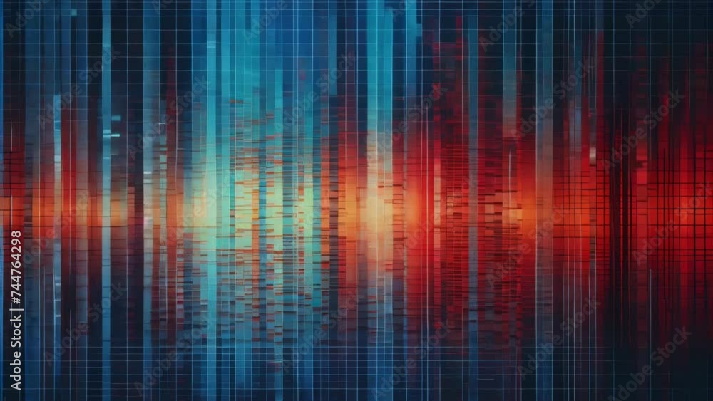 Aufkleber abstract background with blue and red squares, suitable for modern design projects.
