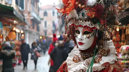 Fotobehang Venetian Carnival's Traditional Craft Markets © selentaori