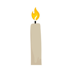 Candle with burning flame