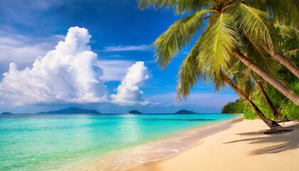Fototapeta na wymiar perfect tropical beach landscape vacation holidays background