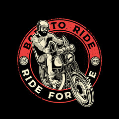 Vintage Motorcycle Illustration
