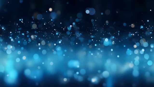 Blurry image of blue lights, suitable for abstract backgrounds.