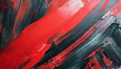 abstract acrylic painting in red and black for background image