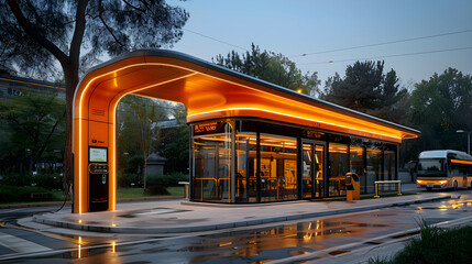 Fast-Charging Electric Bus Station: Rapid Refueling