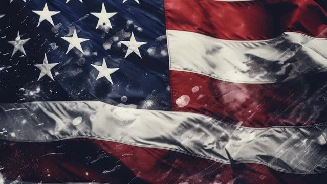 A striking image of an American flag. Suitable for patriotic themes.