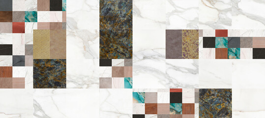 Patchwork natural stones pattern with paisley and modern style. Pattern for textile and home...