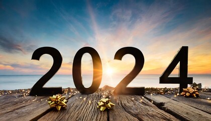 new year 2024 - obrazy, fototapety, plakaty