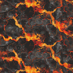 Seamless lava texture, capturing the intense and dynamic nature of molten lava in a mesmerizing pattern. 