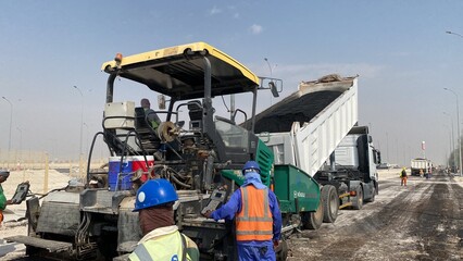 Obraz premium Asphalt work