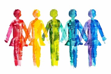 Obraz premium LGBTQ Pride freedom of expression. Rainbow diversity recruitment colorful copious diversity Flag. Gradient motley colored disciple LGBT rights parade festival significant other diverse gender