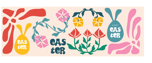  Happy Easter background for poster, cover or postcard.	