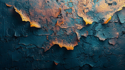 A Close Up of a Wall With Peeling Paint