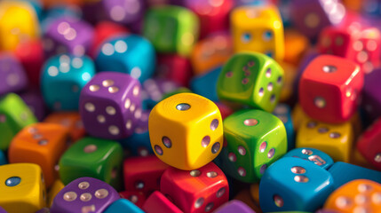 Colorful background. April fool font per dice background. April fool's day background.