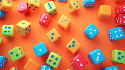 Colorful background. April fool font per dice background. April fool's day background.