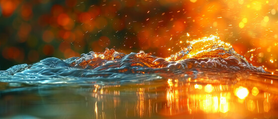 Close Up of Water With Blurry Background