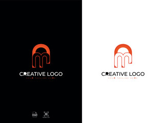 Alphabet A , M Modern Abstract Letter Logo