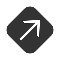 Arrow symbol icon in vector format.
