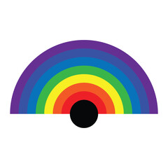 Rainbow icon in vector format.