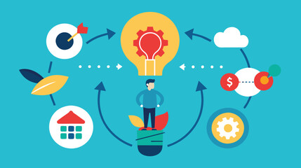 Fototapeta premium Business Innovation and Growth Concept Illustration