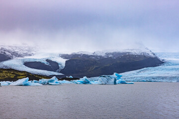 Blau Eisberg  , Gletscherlagune , Naturlandschaft  in Island