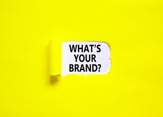 Branding and what is your brand symbol. Concept words What is your brand on beautiful white paper. Beautiful yellow paper background. Business branding what is your brand concept. Copy space.