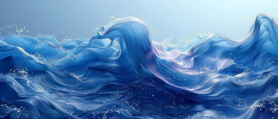 A Painting of a Wave in the Ocean